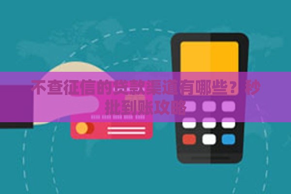 不查征信的贷款渠道有哪些？秒批到账攻略