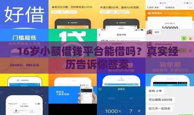 16岁小额借钱平台能借吗？真实经历告诉你答案
