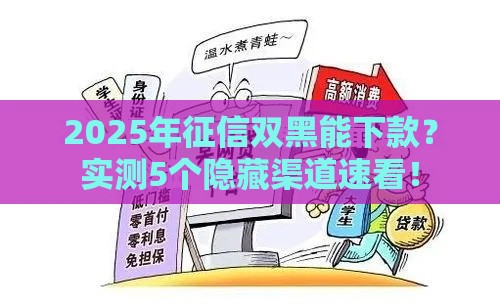 2025年征信双黑能下款？实测5个隐藏渠道速看！