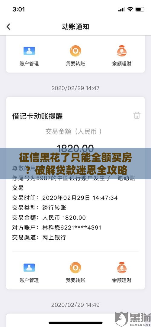 征信黑花了只能全额买房？破解贷款迷思全攻略