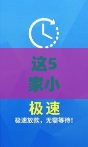 这5家小额借款审核快、易通过