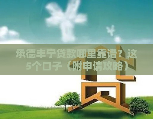 承德丰宁贷款哪里靠谱？这5个口子（附申请攻略）