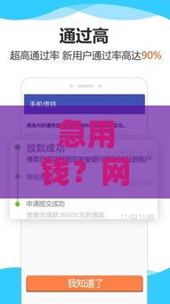 急用钱？网黑也能下款的贷款口子大揭秘！