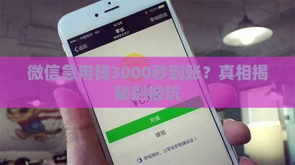 微信急用钱3000秒到账？真相揭秘别被坑
