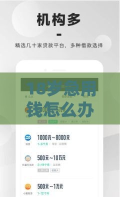 18岁急用钱怎么办？盘点低门槛正规借钱渠道！