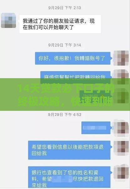 14天贷款必下口子的终极攻略，快速到账不踩坑