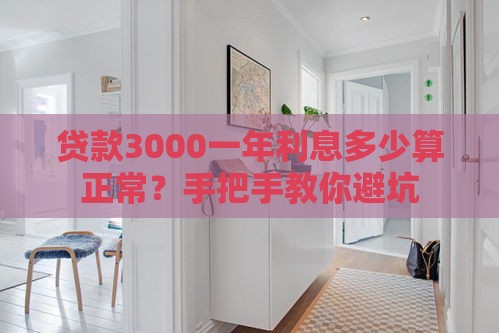 贷款3000一年利息多少算正常？手把手教你避坑