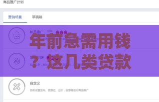 年前急需用钱？这几类贷款口子审批快、门槛低，手把手教你选对渠道！