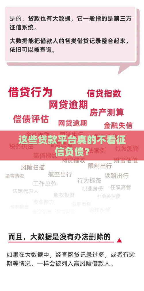 这些贷款平台真的不看征信负债？