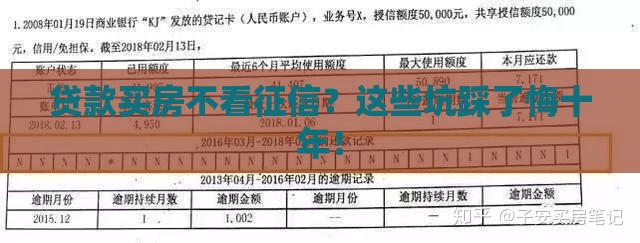 贷款买房不看征信？这些坑踩了悔十年！