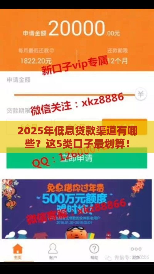 2025年低息贷款渠道有哪些？这5类口子最划算！