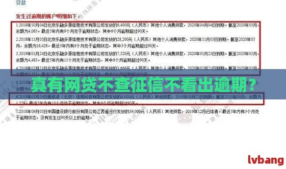 真有网贷不查征信不看出逾期？