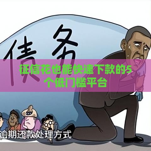 征信花也能快速下款的5个低门槛平台
