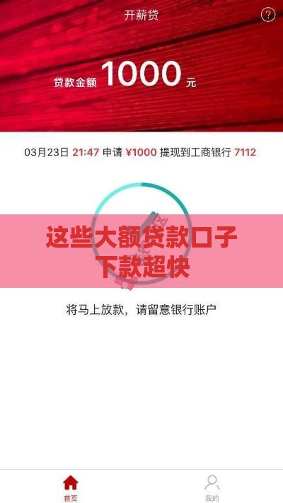 这些大额贷款口子下款超快