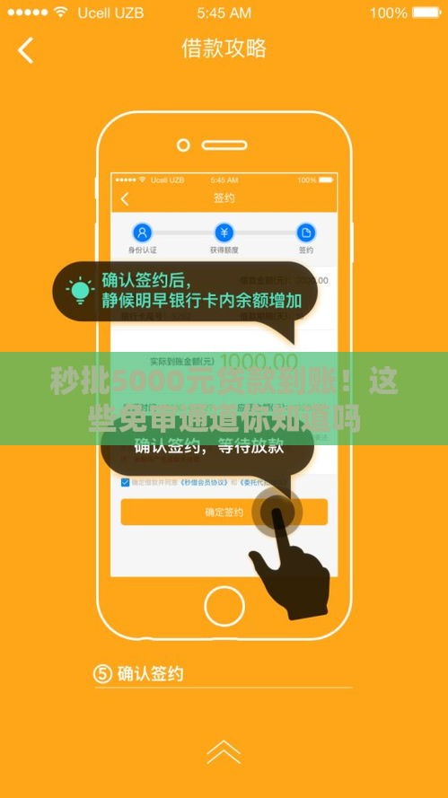 秒批5000元贷款到账！这些免审通道你知道吗