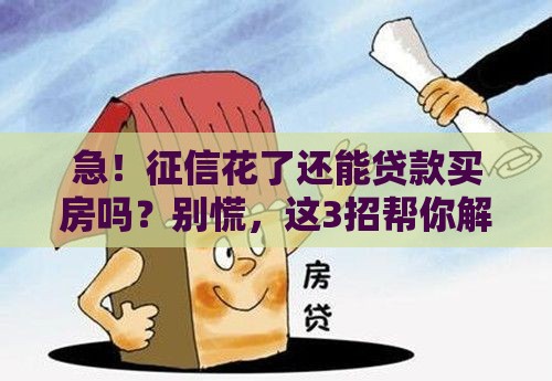 急！征信花了还能贷款买房吗？别慌，这3招帮你解决难题