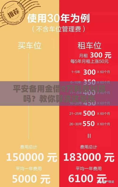 平安备用金借8万利息划算吗？教你算清这笔账