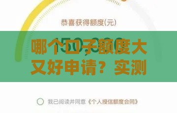 哪个口子额度大又好申请？实测5家靠谱平台