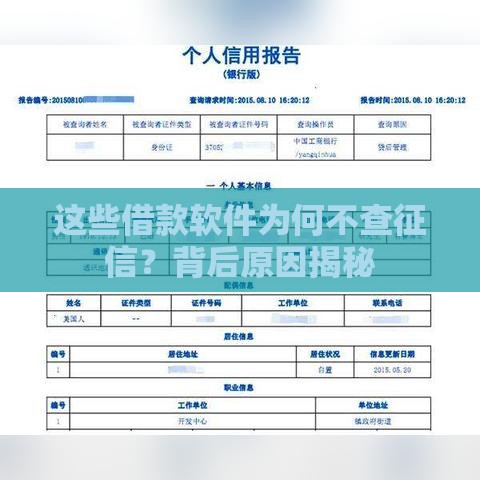这些借款软件为何不查征信?背后原因揭秘 这些借款软件为何不查征信?背后原因揭秘