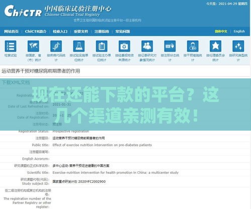 现在还能下款的平台？这几个渠道亲测有效！