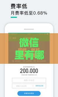 微信里有哪些靠谱贷款口子？这5个平台快速到账超实用