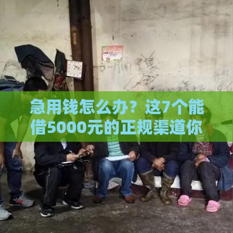 急用钱怎么办？这7个能借5000元的正规渠道你要知道