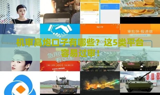 机审高炮口子有哪些？这5类平台容易过审！