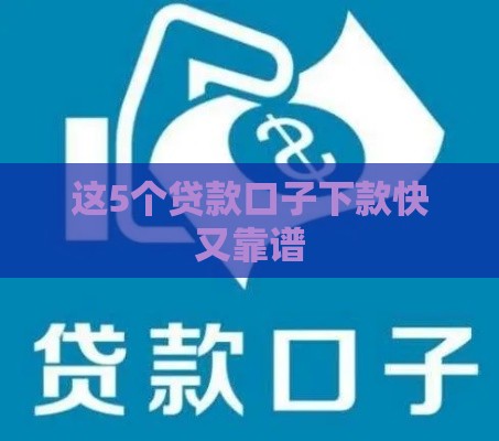这5个贷款口子下款快又靠谱