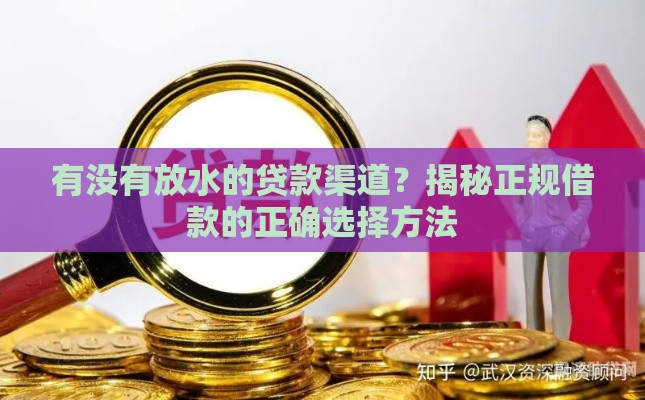 有没有放水的贷款渠道？揭秘正规借款的正确选择方法