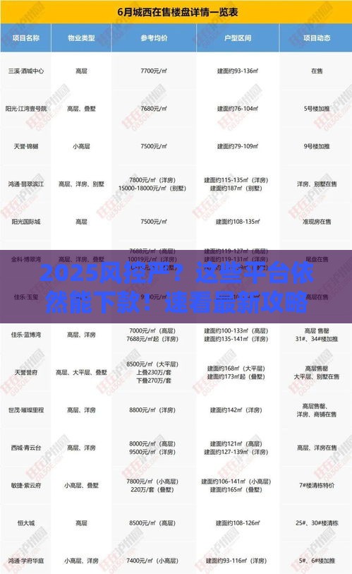 2025风控严？这些平台依然能下款！速看最新攻略