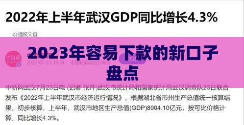 2023年容易下款的新口子盘点