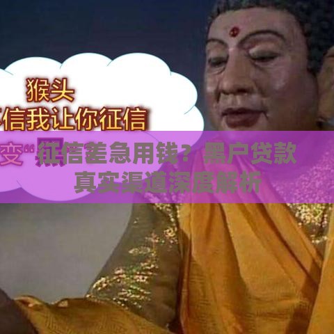 征信差急用钱？黑户贷款真实渠道深度解析