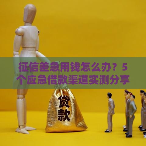 征信差急用钱怎么办？5个应急借款渠道实测分享