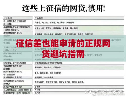 征信差也能申请的正规网贷避坑指南