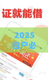 2025白户必看！手把手教你拿下首笔借款的口子