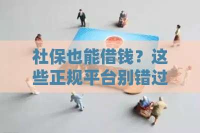 社保也能借钱？这些正规平台别错过！