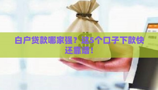 白户贷款哪家强？这5个口子下款快还靠谱！