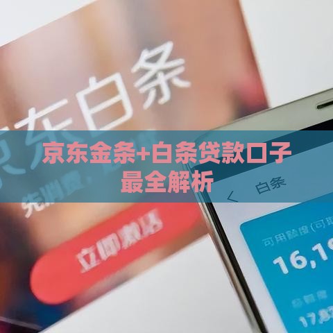 京东金条+白条贷款口子最全解析