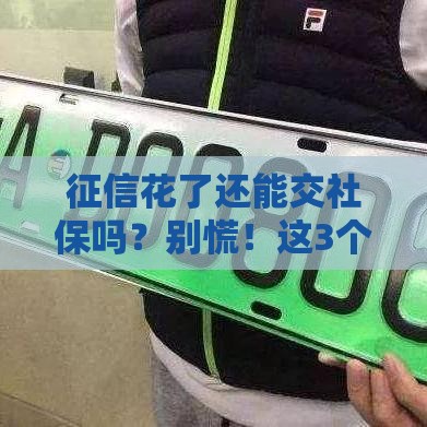 征信花了还能交社保吗？别慌！这3个关键点帮你理清关系