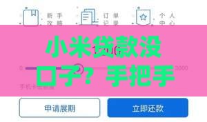 小米贷款没口子？手把手教你找到靠谱申请渠道！