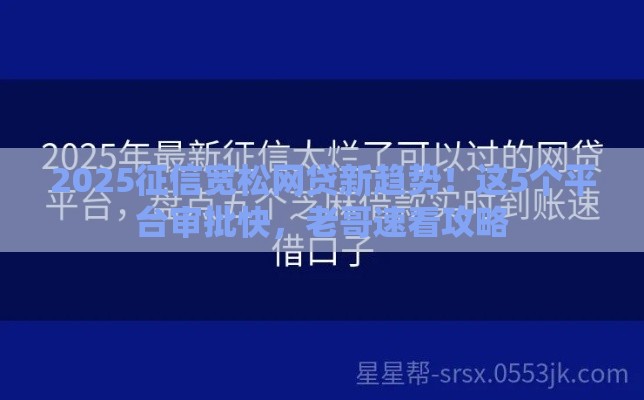2025征信宽松网贷新趋势！这5个平台审批快，老哥速看攻略