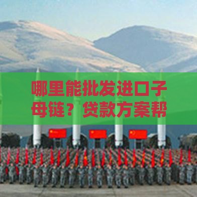 哪里能批发进口子母链？贷款方案帮你轻松搞定