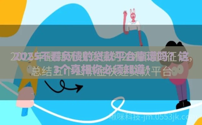 2025不看负债的贷款平台靠谱吗？这3个真相你必须知道！