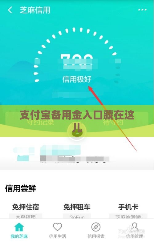 支付宝备用金入口藏在这儿