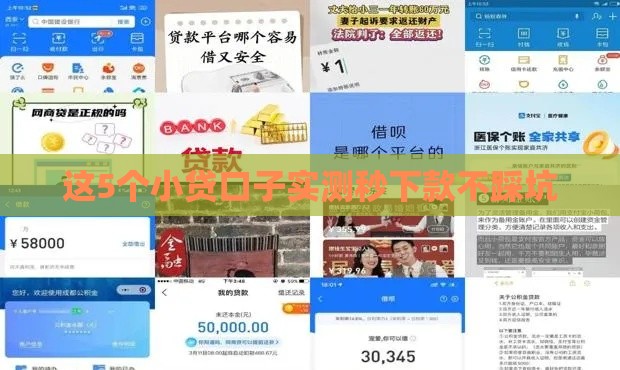 这5个小贷口子实测秒下款不踩坑 这5个小贷口子实测秒下款不踩坑
