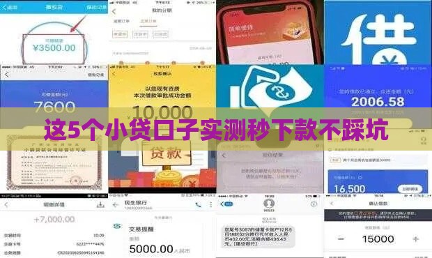 这5个小贷口子实测秒下款不踩坑 这5个小贷口子实测秒下款不踩坑