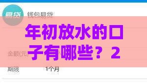 年初放水的口子有哪些？2024银行低息贷款攻略