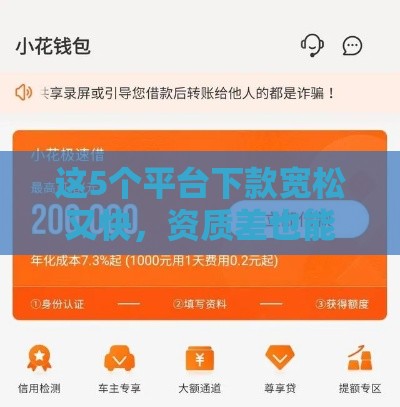 这5个平台下款宽松又快，资质差也能过？
