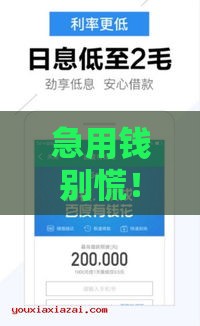 急用钱别慌！这几个靠谱的简单贷款口子，轻松解决资金难题！