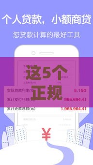 这5个正规平台放款快，利息低！